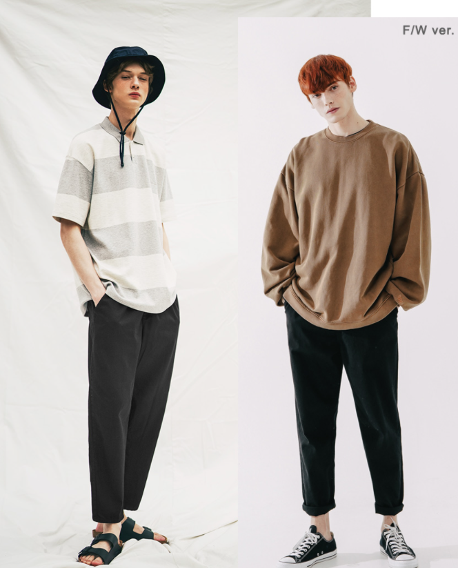 ダブルユーブイプロジェクト(WV PROJECT) Plain (Summer) Cotton Banding Pants Black CJLP7509