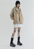 curetty (キュリティー) C ECO FUR SHAWL COLLAR JACKET_BROWN