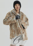 curetty (キュリティー) C ECO FUR SHAWL COLLAR JACKET_BROWN