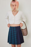 curetty (キュリティー) C MIXED CHECK PLEATS SKIRT_BLACK