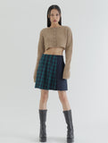 curetty (キュリティー) C MIXED CHECK PLEATS SKIRT_BLACK