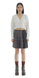 curetty (キュリティー) C MIXED CHECK PLEATS SKIRT_BURGUNDY