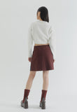 curetty (キュリティー) C MIXED CHECK PLEATS SKIRT_BURGUNDY