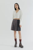 curetty (キュリティー) C MIXED CHECK PLEATS SKIRT_BURGUNDY