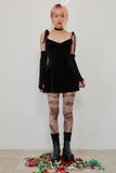 curetty (キュリティー)  C GLITTER RIBBON FLARE DRESS_BLACK