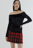 curetty (キュリティー)  C SHIRRING OFF-SHOULDER TOP_BLACK