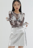 curetty (キュリティー)  C GRAPHIC SEE-THROUGH TOP_WHITE