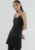 curetty (キュリティー)  C SPANGLE LACE SLEEVELESS TOP_BLACK