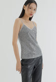 curetty (キュリティー)  C SPANGLE LACE SLEEVELESS TOP_GREY