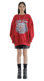 curetty (キュリティー)  C SANTA GRAPHIC SWEATSHIRT_RED