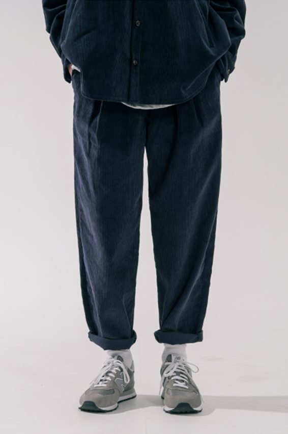 ダブルユーブイプロジェクト(WV PROJECT) Churros Corduroy Banding Pants Navy CJLP7423