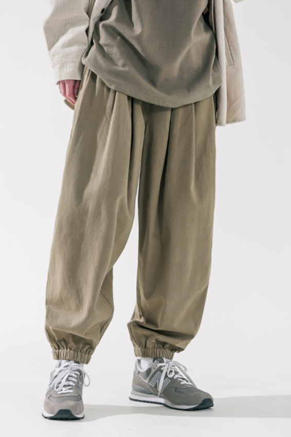 ダブルユーブイプロジェクト(WV PROJECT) Low-key F/W Banding Jogger Pants Beige JJLP7529