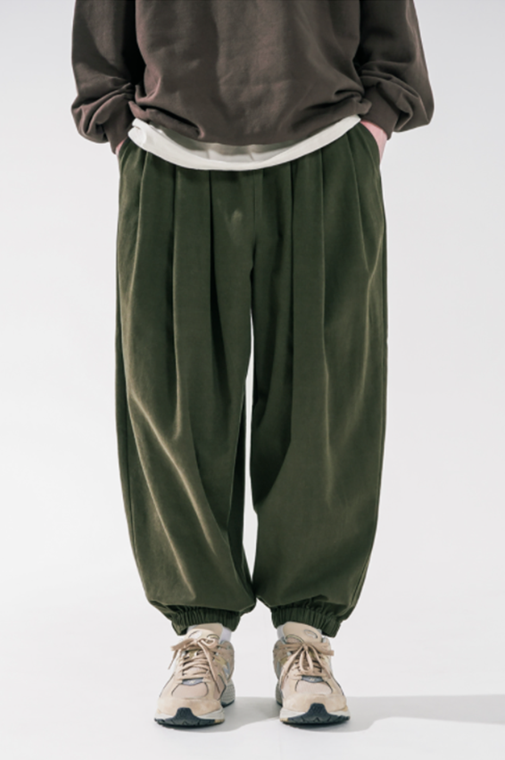 ダブルユーブイプロジェクト(WV PROJECT) Low-key F/W Banding Jogger Pants Khaki Brown JJLP7529