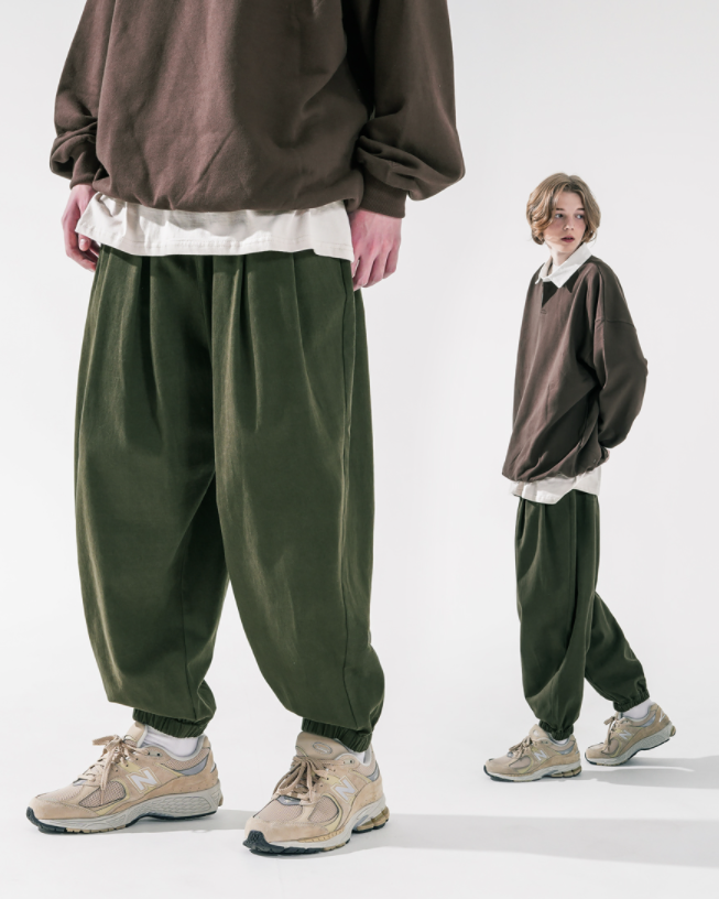 ダブルユーブイプロジェクト(WV PROJECT) Low-key F/W Banding Jogger Pants Khaki Brown JJLP7529