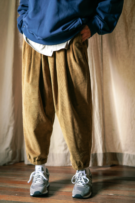 ダブルユーブイプロジェクト(WV PROJECT) Lesotho Corduroy Jogger Pants Deep Beige JJLP7526