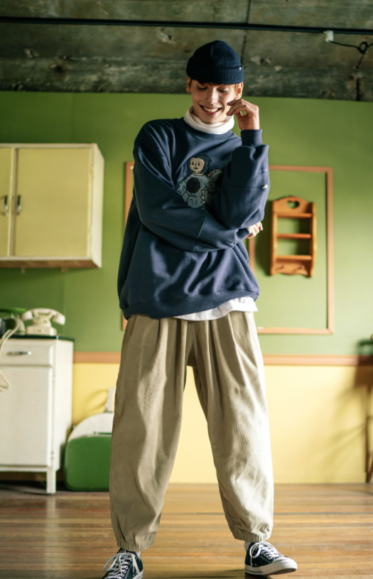 ダブルユーブイプロジェクト(WV PROJECT) Lesotho Corduroy Jogger Pants Beige JJLP7526