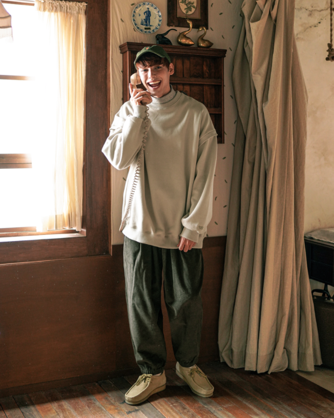 ダブルユーブイプロジェクト(WV PROJECT) Lesotho Corduroy Jogger Pants Khaki Brown JJLP7526