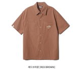 ダブルユーブイプロジェクト(WV PROJECT) Ann Square Short Sleeve Shirt Red Brown JISS7488