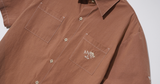 ダブルユーブイプロジェクト(WV PROJECT) Ann Square Short Sleeve Shirt Red Brown JISS7488