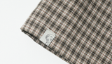 ダブルユーブイプロジェクト(WV PROJECT) And Life Checkered Short-sleeved shirt Brown MJSS7486