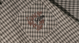 ダブルユーブイプロジェクト(WV PROJECT) And Life Checkered Short-sleeved shirt Brown MJSS7486