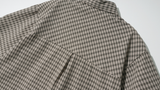 ダブルユーブイプロジェクト(WV PROJECT) And Life Checkered Short-sleeved shirt Brown MJSS7486