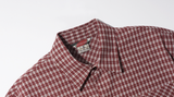 ダブルユーブイプロジェクト(WV PROJECT) And Life Check Short Sleeve Shirt Burgundy MJSS7486