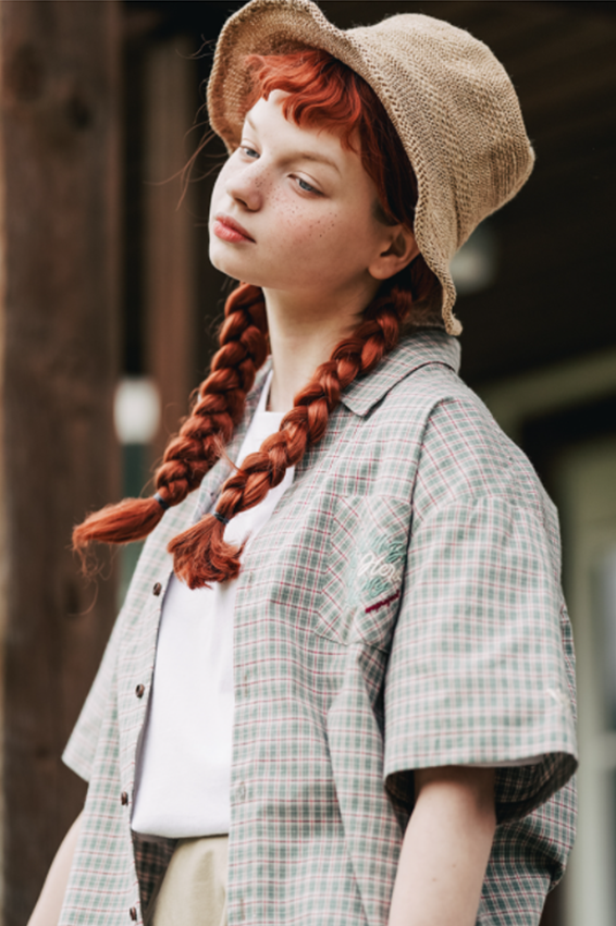 ダブルユーブイプロジェクト(WV PROJECT) And Life Check Short Sleeve Shirt Green MJSS7486