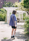 ダブルユーブイプロジェクト(WV PROJECT) Vertical Line Short Sleeve Shirt Violet JISS7501