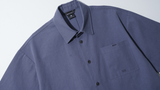 ダブルユーブイプロジェクト(WV PROJECT) Vertical Line Short Sleeve Shirt Violet JISS7501
