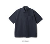 ダブルユーブイプロジェクト(WV PROJECT) Vertical Line Short Sleeve Shirt Navy JISS7501