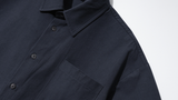 ダブルユーブイプロジェクト(WV PROJECT) Vertical Line Short Sleeve Shirt Navy JISS7501
