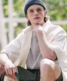 ダブルユーブイプロジェクト(WV PROJECT) Vertical Line Short Sleeve Shirt White JISS7501