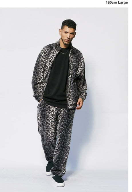 セイントペイン(SAINTPAIN) SP LEOPARD FLEECE ZIP JACKET-BLACK