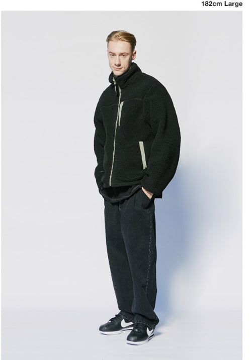 セイントペイン(SAINTPAIN)   SP REVERSIBLE FLEECE ZIP JACKET-BLACK