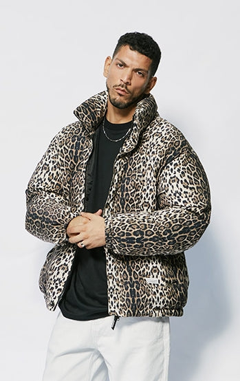 セイントペイン(SAINTPAIN)  SP LEOPARD RDS DUCK DOWN PADDING-BEIGE