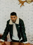 セイントペイン(SAINTPAIN)  SP VEGAN LEATHER SHEARlING JACKET-IVORY