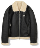 セイントペイン(SAINTPAIN)  SP VEGAN LEATHER SHEARlING JACKET-IVORY