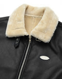 セイントペイン(SAINTPAIN)  SP VEGAN LEATHER SHEARlING JACKET-IVORY