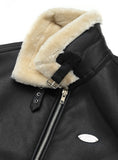 セイントペイン(SAINTPAIN)  SP VEGAN LEATHER SHEARlING JACKET-IVORY