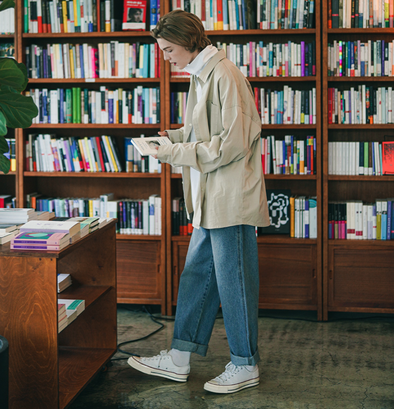 ダブルユーブイプロジェクト(WV PROJECT) The Overfit Shirt Beige Gray JJLS7513