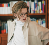 ダブルユーブイプロジェクト(WV PROJECT) The Overfit Shirt Beige Gray JJLS7513