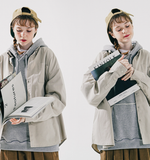 ダブルユーブイプロジェクト(WV PROJECT) The Overfit Shirt Beige Gray JJLS7513