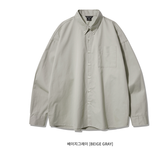 ダブルユーブイプロジェクト(WV PROJECT) The Overfit Shirt Beige Gray JJLS7513