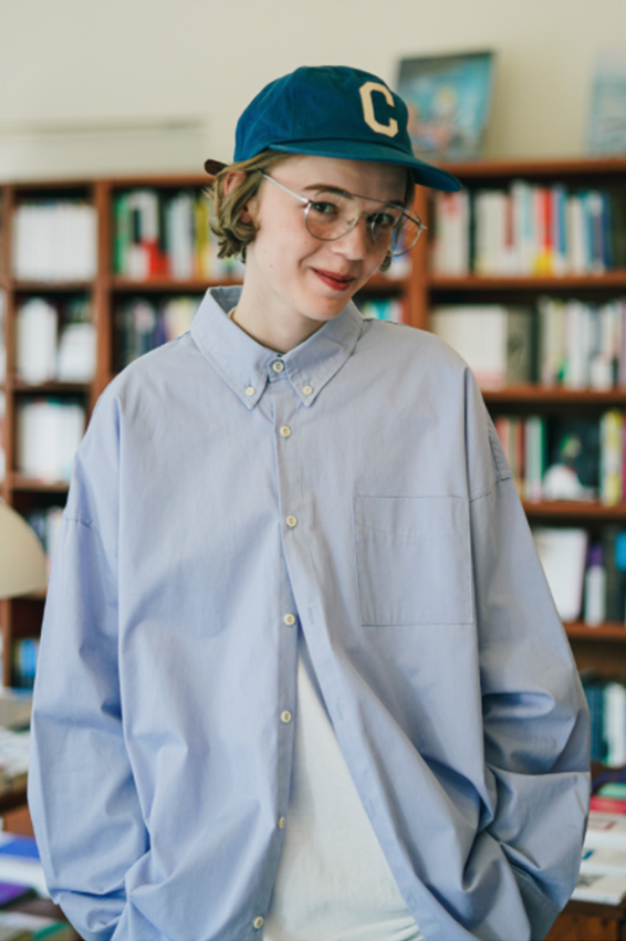 ダブルユーブイプロジェクト(WV PROJECT) The Overfit Shirt Lavender Blue JJLS7513