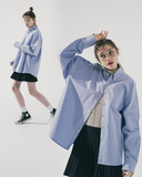 ダブルユーブイプロジェクト(WV PROJECT) The Overfit Shirt Lavender Blue JJLS7513