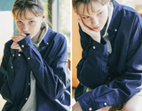 ダブルユーブイプロジェクト(WV PROJECT) The Overfit Shirt Navy JJLS7513
