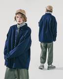 ダブルユーブイプロジェクト(WV PROJECT) The Overfit Shirt Navy JJLS7513