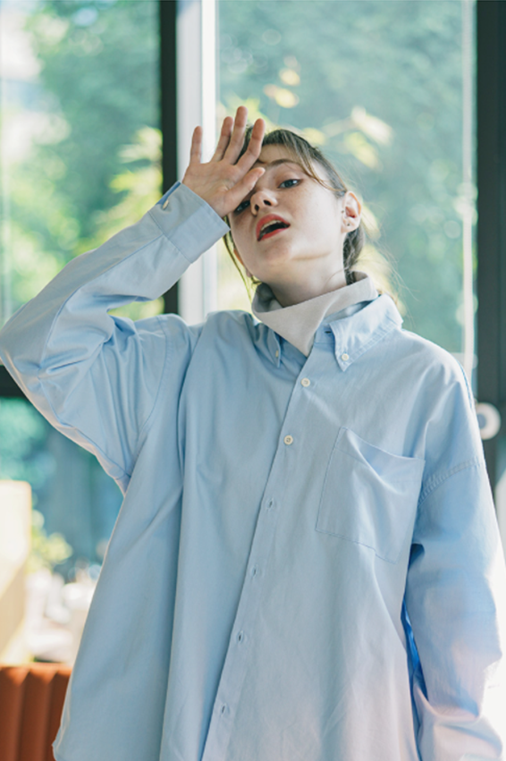 ダブルユーブイプロジェクト(WV PROJECT) The Overfit Shirt Sky Blue JJLS7513