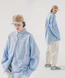 ダブルユーブイプロジェクト(WV PROJECT) The Overfit Shirt Sky Blue JJLS7513